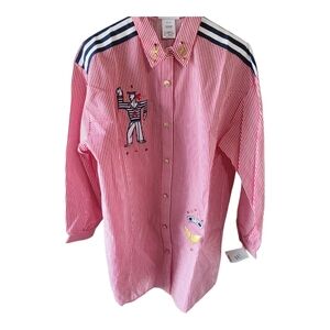 Ricjard Simmons Vintage New Old Stock Women's Button Front Blouse Size M